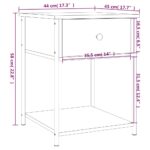 vidaXL Nočné stolíky 2 ks dub sonoma 44x45x58 cm kompozitné drevo – Obrázok 12