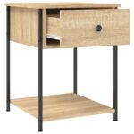 vidaXL Nočné stolíky 2 ks dub sonoma 44x45x58 cm kompozitné drevo – Obrázok 6