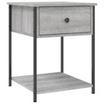 vidaXL Nočné stolíky 2 ks sivý dub sonoma 44x45x58 cm kompozitné drevo – Obrázok 3