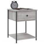 vidaXL Nočné stolíky 2 ks sivý dub sonoma 44x45x58 cm kompozitné drevo – Obrázok 4