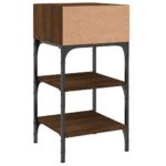 vidaXL Nočné stolíky 2 ks hnedý dub 35x34,5x70 cm kompozitné drevo – Obrázok 7