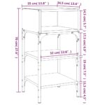 vidaXL Nočné stolíky 2 ks hnedý dub 35x34,5x70 cm kompozitné drevo – Obrázok 10