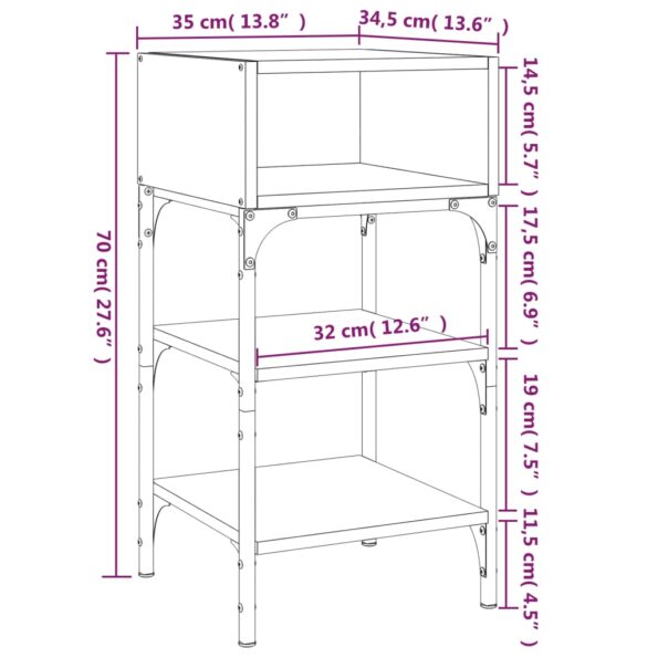 VXL8720845938512_g_en_hd_8.jpg vidaXL Nočné stolíky 2 ks hnedý dub 35x34,5x70 cm kompozitné drevo – Obrázok 10