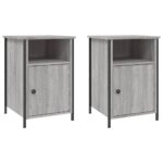 vidaXL Nočné stolíky 2 ks sivé sonoma 40x42x60 cm kompozitné drevo – Obrázok 2