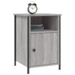 vidaXL Nočné stolíky 2 ks sivé sonoma 40x42x60 cm kompozitné drevo – Obrázok 3