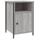 vidaXL Nočné stolíky 2 ks sivé sonoma 40x42x60 cm kompozitné drevo – Obrázok 5