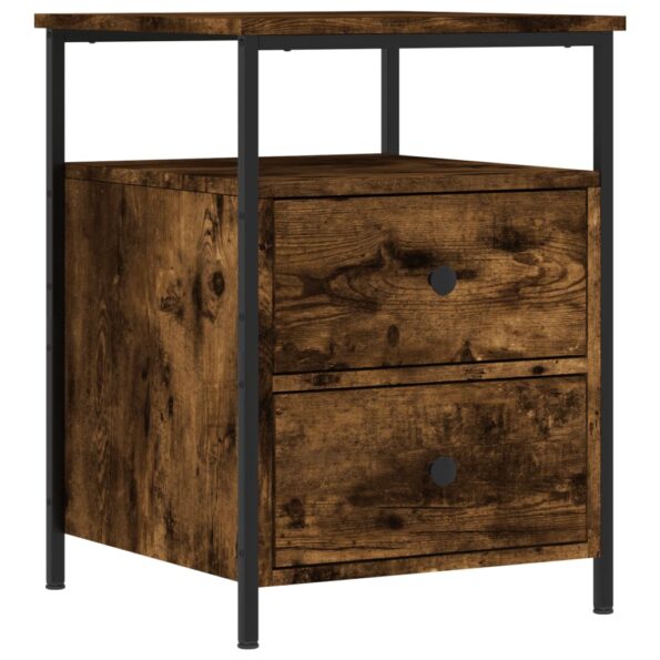 vidaXL Nočný stolík dymový dub 44x45x60 cm kompozitné drevo – Obrázok 2