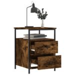vidaXL Nočný stolík dymový dub 44x45x60 cm kompozitné drevo – Obrázok 4