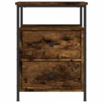 vidaXL Nočný stolík dymový dub 44x45x60 cm kompozitné drevo – Obrázok 5