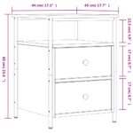 vidaXL Nočný stolík dymový dub 44x45x60 cm kompozitné drevo – Obrázok 11