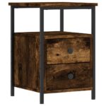 vidaXL Nočné stolíky 2 ks dymový dub 34x35,5x50 cm kompozitné drevo – Obrázok 5