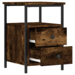 vidaXL Nočné stolíky 2 ks dymový dub 34x35,5x50 cm kompozitné drevo – Obrázok 7