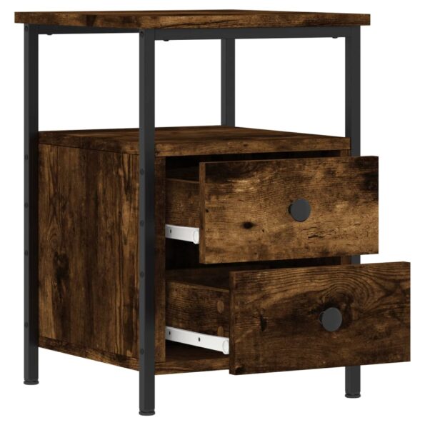 vidaXL Nočné stolíky 2 ks dymový dub 34x35,5x50 cm kompozitné drevo – Obrázok 7