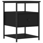 vidaXL Nočné stolíky 2 ks čierne 40x42x56 cm kompozitné drevo – Obrázok 3
