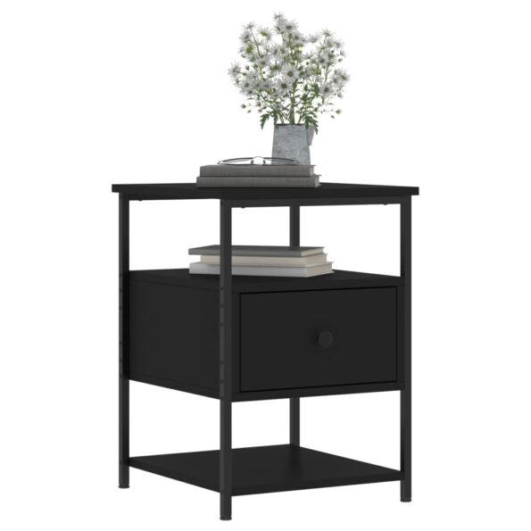 vidaXL Nočné stolíky 2 ks čierne 40x42x56 cm kompozitné drevo – Obrázok 4
