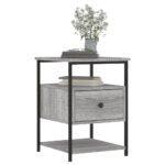 vidaXL Nočné stolíky 2 ks sivá sonoma 40x42x56 cm, kompozitné drevo – Obrázok 4