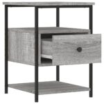 vidaXL Nočné stolíky 2 ks sivá sonoma 40x42x56 cm, kompozitné drevo – Obrázok 6