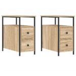 vidaXL Nočné stolíky 2 ks dub sonoma 30x60x60 cm kompozitné drevo – Obrázok 2