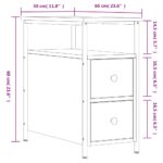 vidaXL Nočné stolíky 2 ks dub sonoma 30x60x60 cm kompozitné drevo – Obrázok 12