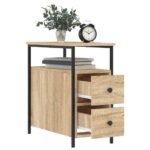 vidaXL Nočné stolíky 2 ks dub sonoma 30x60x60 cm kompozitné drevo – Obrázok 4