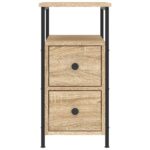 vidaXL Nočné stolíky 2 ks dub sonoma 30x60x60 cm kompozitné drevo – Obrázok 6