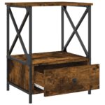 vidaXL Nočný stolík dymový dub 50x41x65 cm kompozitné drevo – Obrázok 6