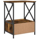 vidaXL Nočný stolík dymový dub 50x41x65 cm kompozitné drevo – Obrázok 8