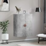 vidaXL Nástenná skrinka betónová sivá 69,5x34x90 cm – Obrázok 3