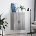 vidaXL Nástenná skrinka sivý dub sonoma 69,5x34x90 cm – Obrázok 3