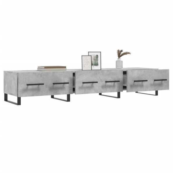 vidaXL TV skrinka, betónovo sivá 150x36x30 cm, kompozitné drevo – Obrázok 4