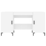 vidaXL Stôl biely 140x50x75 cm kompozitné drevo – Obrázok 6