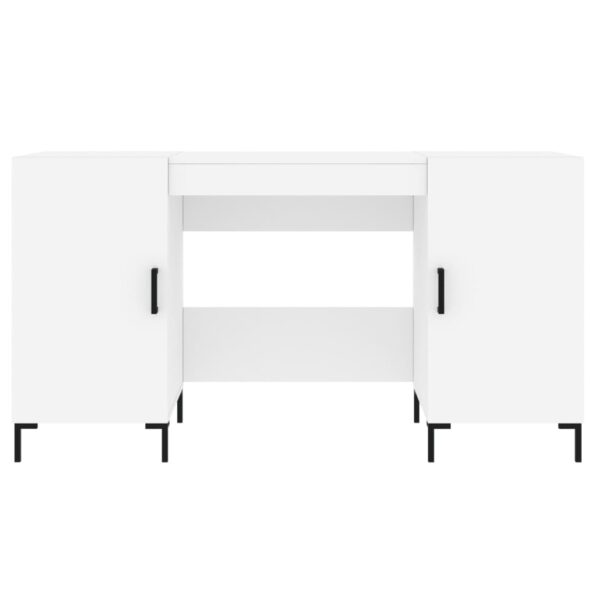 vidaXL Stôl biely 140x50x75 cm kompozitné drevo – Obrázok 6