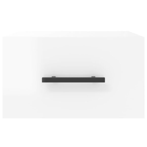 vidaXL Nástenné nočné stolíky 2 ks lesklé biele 35x35x20 cm – Obrázok 6