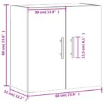 vidaXL Nástenná skrinka biela 60x31x60 cm kompozitné drevo – Obrázok 12