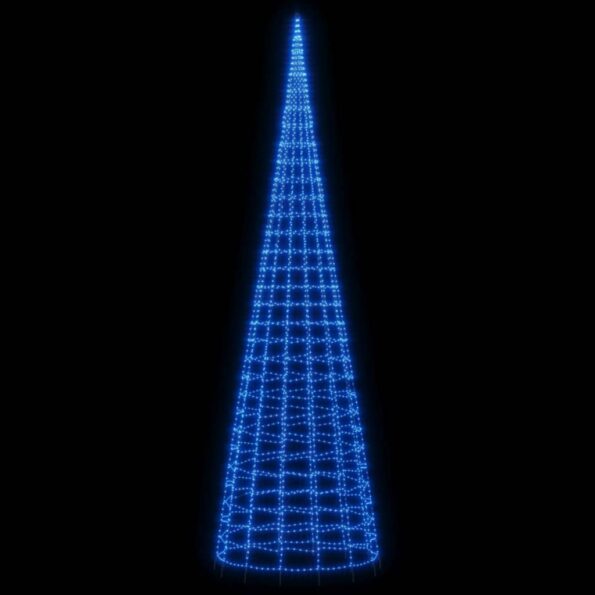VXL8721012042490_g_en_hd_1.jpg vidaXL Svetlo na vianočný stromček na stožiar 3000 LED modré 800 cm – Obrázok 3