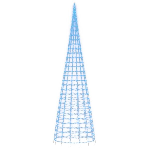 VXL8721012042490_g_en_hd_2.jpg vidaXL Svetlo na vianočný stromček na stožiar 3000 LED modré 800 cm – Obrázok 4