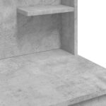vidaXL Toaletný stolík s LED svetlami betónovo sivý 96x40x142 cm – Obrázok 8