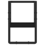 vidaXL Nástenná polica s tyčou čierna 20x25x30 cm – Obrázok 4