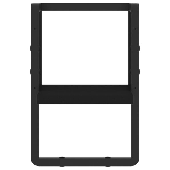 vidaXL Nástenná polica s tyčou čierna 20x25x30 cm – Obrázok 4
