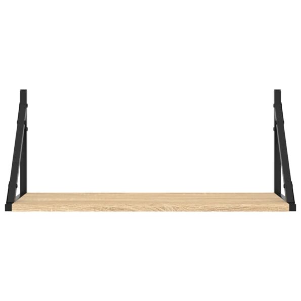 vidaXL Nástenné police 2 ks dub sonoma 60x25x25,5 cm kompozitné drevo – Obrázok 5