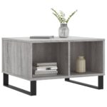 vidaXL Konferenčný stolík sivý dub sonoma 60x50x36,5 spracované drevo – Obrázok 3