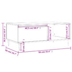 vidaXL Konferenčný stolík biely 90x50x36,5 cm spracované drevo – Obrázok 12