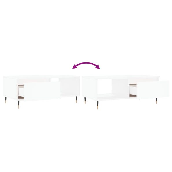 vidaXL Konferenčný stolík biely 90x50x36,5 cm spracované drevo – Obrázok 9