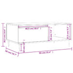 vidaXL Konferenčný stolík dymový dub 90x50x36,5 cm spracované drevo – Obrázok 12