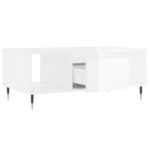 vidaXL Konferenčný stolík lesklý biely 90x50x36,5 cm spracované drevo – Obrázok 6