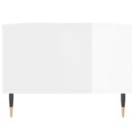 vidaXL Konferenčný stolík lesklý biely 90x50x36,5 cm spracované drevo – Obrázok 7