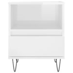 vidaXL Nočné stolíky 2 ks lesklé biele 40x35x50 cm kompozitné drevo – Obrázok 7