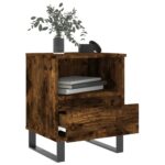 vidaXL Nočný stolík dymový dub 40x35x50 cm kompozitné drevo – Obrázok 4