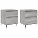 vidaXL Nočné stolíky 2 ks sivý dub sonoma 40x35x50 cm kompozitné drevo – Obrázok 2