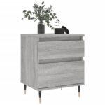 vidaXL Nočné stolíky 2 ks sivý dub sonoma 40x35x50 cm kompozitné drevo – Obrázok 3